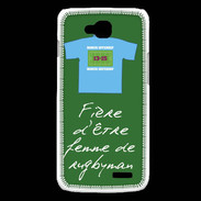 Coque LG L90 Femme de rugbyman Bonus offensif-défensif Vert 2