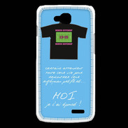 Coque LG L90 Moi je l'ai épousé Bonus offensif-défensif Bleu 2