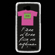 Coque LG L90 Fille de rugbyman Bonus offensif-défensif Noir