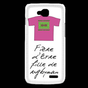 Coque LG L90 Fille de rugbyman Bonus offensif-défensif Blanc