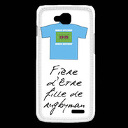 Coque LG L90 Fille de rugbyman Bonus offensif-défensif Blanc 2