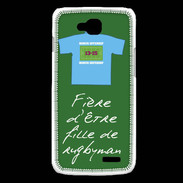 Coque LG L90 Fille de rugbyman Bonus offensif-défensif Vert 2