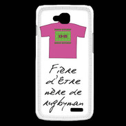 Coque LG L90 Mère de rugbyman Bonus offensif-défensif Blanc
