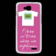 Coque LG L90 Mère de rugbyman Bonus offensif-défensif Rose