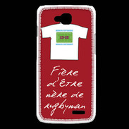 Coque LG L90 Mère de rugbyman Bonus offensif-défensif Rouge