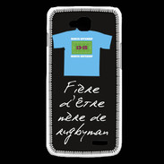 Coque LG L90 Mère de rugbyman Bonus offensif-défensif Noir 2