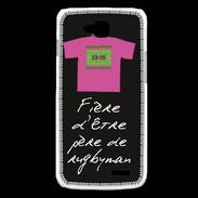 Coque LG L90 Père de rugbyman Bonus offensif-défensif Noir