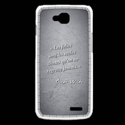 Coque LG L90 Les Folies Noir Citation Oscar Wilde