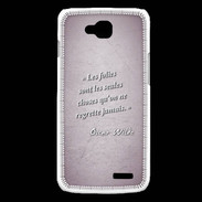 Coque LG L90 Les Folies Rose Citation Oscar Wilde