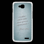 Coque LG L90 Les Folies Turquoise Citation Oscar Wilde
