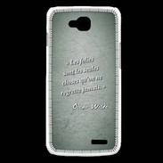 Coque LG L90 Les Folies Vert Citation Oscar Wilde