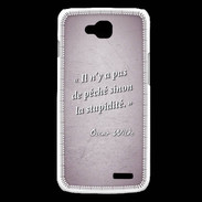Coque LG L90 Pêché stupidité Rose Citation Oscar Wilde