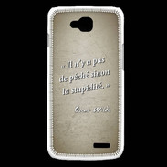 Coque LG L90 Pêché stupidité Sepia Citation Oscar Wilde