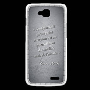Coque LG L90 Portrait Ame Noir Citation Oscar Wilde