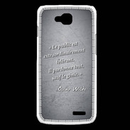 Coque LG L90 Public génie Noir Citation Oscar Wilde