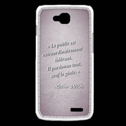 Coque LG L90 Public génie Rose Citation Oscar Wilde