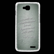 Coque LG L90 Public génie Vert Citation Oscar Wilde