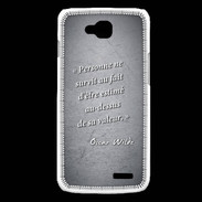 Coque LG L90 Survie valeur Noir Citation Oscar Wilde