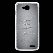 Coque LG L90 Aimer Noir Citation Oscar Wilde