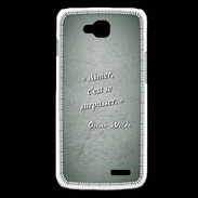 Coque LG L90 Aimer Vert Citation Oscar Wilde