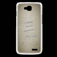 Coque LG L90 Aimer Sepia Citation Oscar Wilde