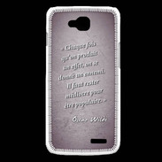 Coque LG L90 Chaque fois Violet Citation Oscar Wilde