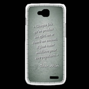 Coque LG L90 Chaque fois Vert Citation Oscar Wilde