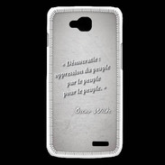 Coque LG L90 Démocratie Gris Citation Oscar Wilde