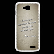 Coque LG L90 Démocratie Sepia Citation Oscar Wilde
