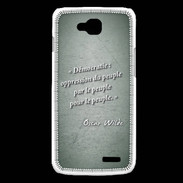 Coque LG L90 Démocratie Vert Citation Oscar Wilde