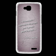 Coque LG L90 Démocratie Violet Citation Oscar Wilde