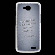 Coque LG L90 Dieux prières Bleu Citation Oscar Wilde
