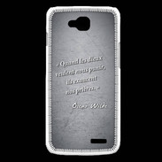 Coque LG L90 Dieux prières Noir Citation Oscar Wilde