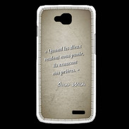 Coque LG L90 Dieux prières Sepia Citation Oscar Wilde