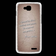 Coque LG L90 Dieux prières Rouge Citation Oscar Wilde