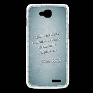 Coque LG L90 Dieux prières Turquoise Citation Oscar Wilde