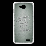 Coque LG L90 Dieux prières Vert Citation Oscar Wilde