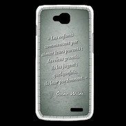 Coque LG L90 Enfants parents Vert Citation Oscar Wilde