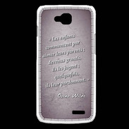 Coque LG L90 Enfants parents Violet Citation Oscar Wilde