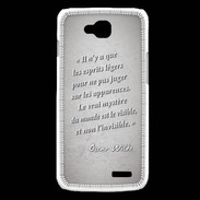 Coque LG L90 Esprits légers Gris Citation Oscar Wilde