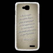 Coque LG L90 Esprits légers Sepia Citation Oscar Wilde