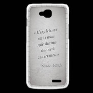 Coque LG L90 Expérience Gris Citation Oscar Wilde
