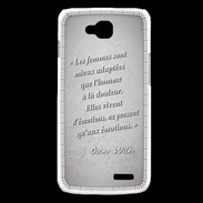 Coque LG L90 Femmes émotions Gris Citation Oscar Wilde