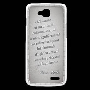 Coque LG L90 Homme animal Gris Citation Oscar Wilde
