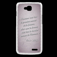 Coque LG L90 Homme veut Rose Citation Oscar Wilde