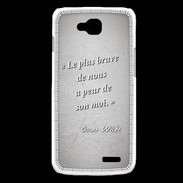 Coque LG L90 Brave Gris Citation Oscar Wilde