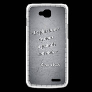 Coque LG L90 Brave Noir Citation Oscar Wilde