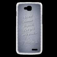Coque LG L90 Charme passé Bleu Citation Oscar Wilde