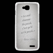 Coque LG L90 Charme passé Gris Citation Oscar Wilde