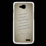 Coque LG L90 Chose vraie Sepia Citation Oscar Wilde